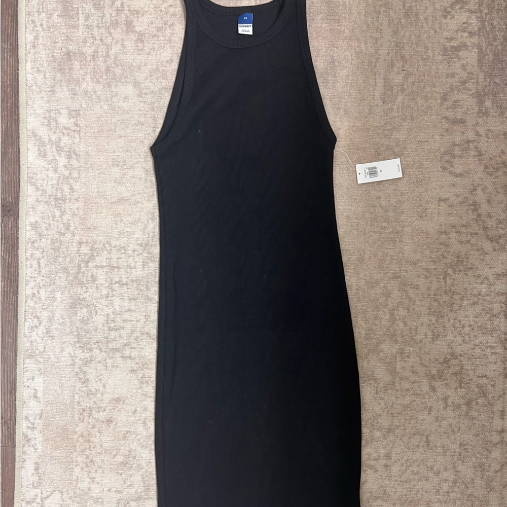 NWT Old Navy midi black ribbed dress